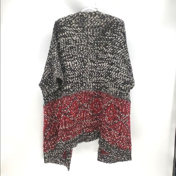 Forever 21 cardigan oversized southwestern native open front pockets size S - Picture 2 of 5